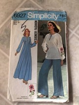 Simplicity 6927 vintage 70s caftan &amp; tunic pattern size 12 boho festival hippie - £16.09 GBP