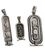 Tre 3 Argento D&#39;Epoca Egiziano Nome Etichetta Geroglifico Scrittura Cion... - €70,90 EUR