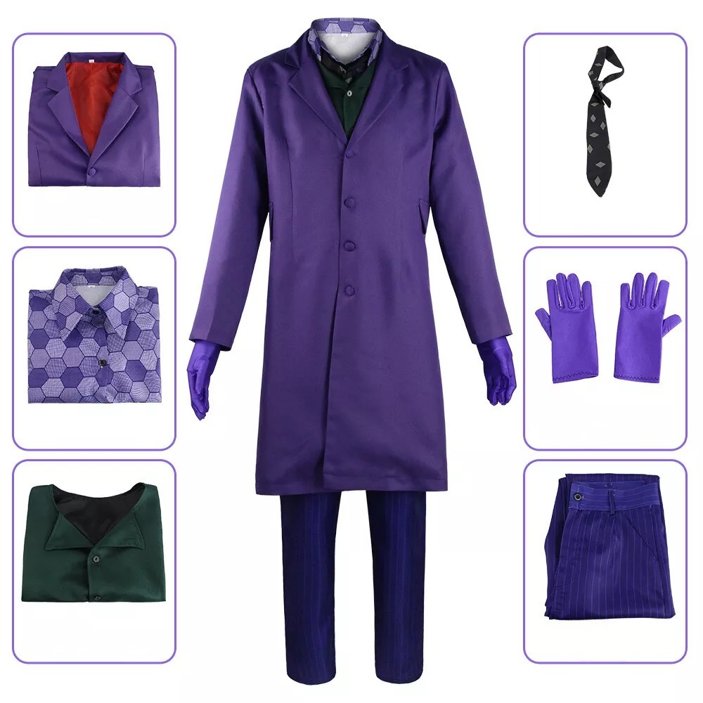 Batman The Dark Knight Joker cosplay costume Christmas Party Fancy Outfits - $115.50