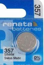 Renata Single Watch Battery Swiss Made 357 or SR44SW or AG13 1.55V (3 Batteries, - £5.11 GBP