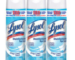 3 PACK -Lysol Disinfectant Spray - Crisp Linen Scent, 19 oz New - £15.78 GBP