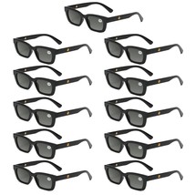 11PK Men Women Square Magnified Full Tinted Lens Sun Readers Reading Sunglasses - £21.14 GBP