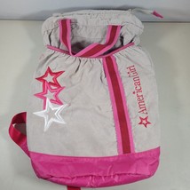 Vintage American Girl Doll Carrier Corduroy Gray and Pink Retired - £15.83 GBP
