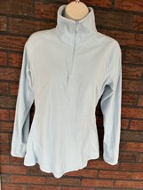 Columbia Blue Fleece Pullover Medium 1/4 Zip Long Sleeve Sweatshirt Laye... - $4.75