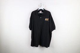 Vintage 90s Mens 2XL Faded Spell Out National Super Service Horse Mustang Polo - £30.59 GBP