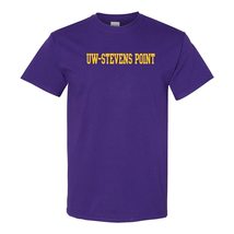 AS01 - Wisconsin-Stevens Point Pointers Basic Block T Shirt - Small - Pu... - £18.76 GBP
