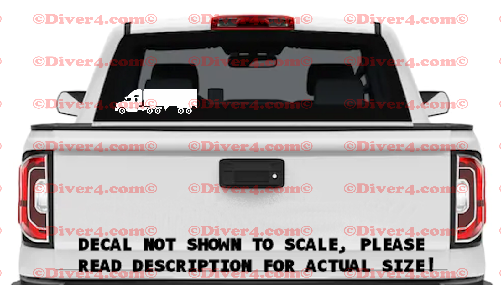 Big Rig Stickers 18 Wheeler Big Rig Truck Silhouette Vinyl Sticker Decal USA Made and ...