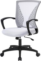 Home Office Chair With A Mid-Back Piece, Swivel Lumbar Support, And Armrests - £44.74 GBP