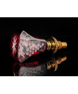 Faberge Gold Plated Ruby Red Crystal Bottle Stopper - $541.36 CAD
