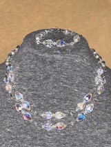 Vintage Glass 2 Layered Beaded Necklace and bracelet - £45.89 GBP