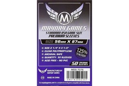 Mayday Games Inc Sleeves: Premium USA Sleeves 56mm x 87mm Purple (50) - £5.94 GBP