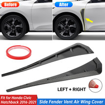 2Pcs Carbon Fiber Car Side Fender Vent Air Wing Cover Trim Exterior Accessories - £17.19 GBP