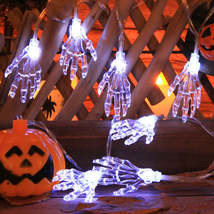 Elevate Your Halloween Decor with the Hand Light String Party - Skeleton Hand Sh - £11.18 GBP