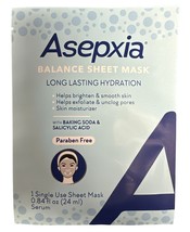 3 x Asepxia Balance Sheet Mask w/Baking Soda Salicylic Acid Oil Free Face Mask - £6.25 GBP