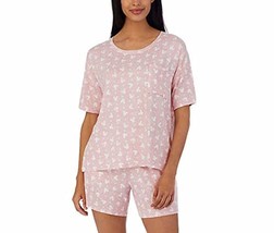 Disney Womens Short Pajama Set with Pockets Size: M, Color: Pink - £29.75 GBP