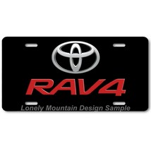 Toyota Rav 4 Inspired Art Red on Black FLAT Aluminum Novelty License Tag... - £14.21 GBP