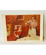 Postcard vtg Antique Ephemera Post Card Paris 1917 Combing Hair Degas Br... - £13.21 GBP