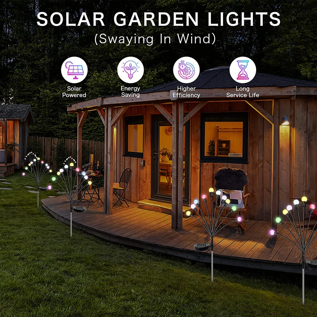 Garden Solar Light Waterproof Outdoor Park Driveway Walkway Street Lawn Decorati - £151.61 GBP
