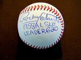 Rocky Colavito 1968 A.L Slg Leader .620 Indians Yankees Signed Auto Baseball Jsa - £306.14 GBP