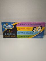 ThinkFun 4 Children’s Card Games Set Crazy Eights Hearts Old Maid Rummy ... - $14.84