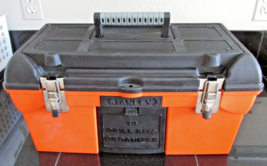 Stanley Orange  General Purpose 19&quot; Tool Box Tote Tray Drill Bit Storage - £26.16 GBP