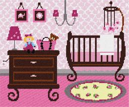 Pepita Needlepoint Canvas: Baby Girl Nursery, 12&quot; x 10&quot; - £67.67 GBP+