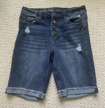 NEW Vanilla Star Juniors&#39; Mid-Rise Bermuda Shorts Jeans Size 7/28 Medium... - £7.47 GBP