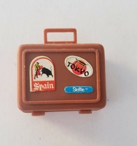 Vntg (1971) Barbie Ken Brown Suitcase Steffie Tokyo London Spain Paris S... - $17.99