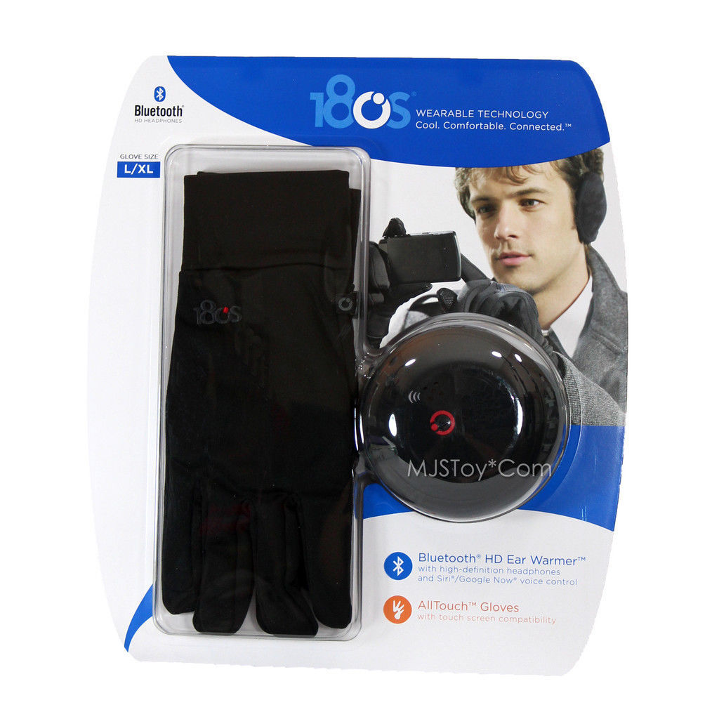 NEW 180s Men Bluetooth HD Headphones Audio Ear Warmer All Touch Gloves L/XL S/M - $49.99