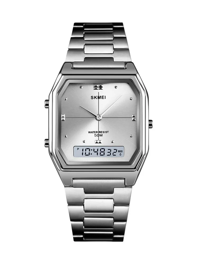 Top Brand Luxury Stainless Steel Chrono 3 Time Display Digital Wristwatc... - $60.00