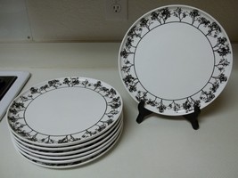 Tabletops Gallery ~ Westwood ~ Black &amp; White ~ Set of 7 Dinner Plates - £63.00 GBP