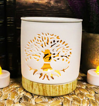 Wicca Celtic Tree Of Life Filigree Cutout Ceramic Votive Candle Oil Tart Warmer - £15.97 GBP