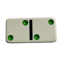 Double Nine Dominoes Replacement Tile Double 2 Color Dot Vintage 1998 mq - £3.08 GBP