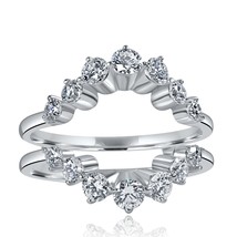 1 Carat Lab Grown Diamond Tiara Wedding Ring 14k White Gold - $760.86