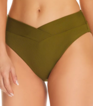 Bar Iii Women&#39;s Ribbed V-Waist Bikini Bottoms XL, Field Green RETAIL: $4... - $14.36