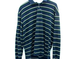 Polo by Ralph Lauren Vintage Shirt Blue Golf Striped Men&#39;s XL L/S Green ... - £9.98 GBP