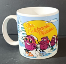 Vintage 1988 The California Raisins Raisinettes Coffee Mug Holiday Winter Snow - £11.86 GBP