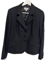 Talbots Rich Black Wool Blend Blazer Black, Size 6P - $34.62
