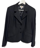 Talbots Rich Black Wool Blend Blazer Black, Size 6P - $47.44 CAD