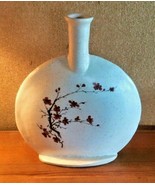 William Westlake Ceramic Pottery Round Flat Vase Cherry Blossom Design  - £47.07 GBP