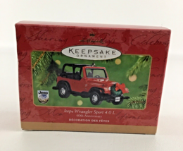 Hallmark Keepsake Christmas Ornament Jeep Wrangler Sport 4.0 L 60th Anniversary - $50.44