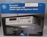 GE Spacemaker Kitchen AM/FM Clock Radio w/Counter Light Outlet Model 7-4... - $48.37