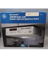 GE Spacemaker Kitchen AM/FM Clock Radio w/Counter Light Outlet Model 7-4232 NEW - $48.37