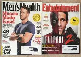 Lot 2 Ryan Reynolds Entertainment Weekly May 11 2018 &amp; Men&#39;s Health Sept 2017 - £6.04 GBP