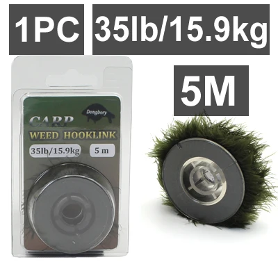5M Realistic Weed Fishing Line Soft Hook Link Carp Fishing Hooklink Imitate Natu - £48.16 GBP