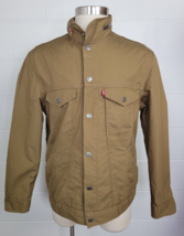 Levis Commuter Trucker Jacket Dark Khaki Canvas Reflective w. Hidden Hoo... - £39.88 GBP