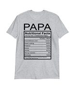 Papa Nutrition Facts T-Shirt, Dad Nutrition Fact Shirt, Gift for Dad Spo... - £19.13 GBP