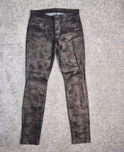 7 For All Mankind Jeans Womens 28 Black Copper Sparkle Glittery Stretch ... - £23.53 GBP