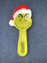 Green Ceramic The Grinch In Red Santa Hat 9” Christmas Spoon Rest New - £17.37 GBP