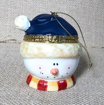 Formalities By Baum Brothers Snowman Head Trinket Box Christmas Ornament Holiday - £9.52 GBP